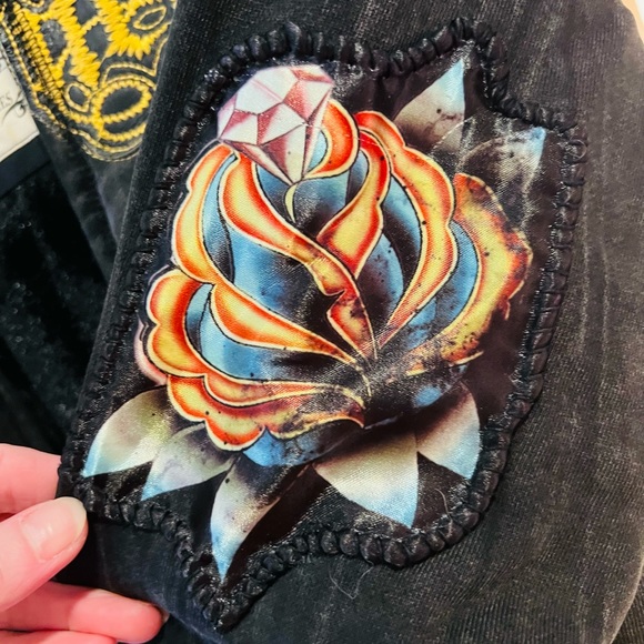 REMETEE of LA hooded  jacket. Seriously beautiful!! Satin embroidered Small - Picture 9 of 16